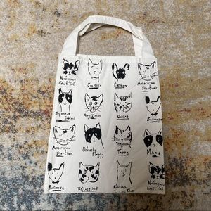 Canvas cat tote